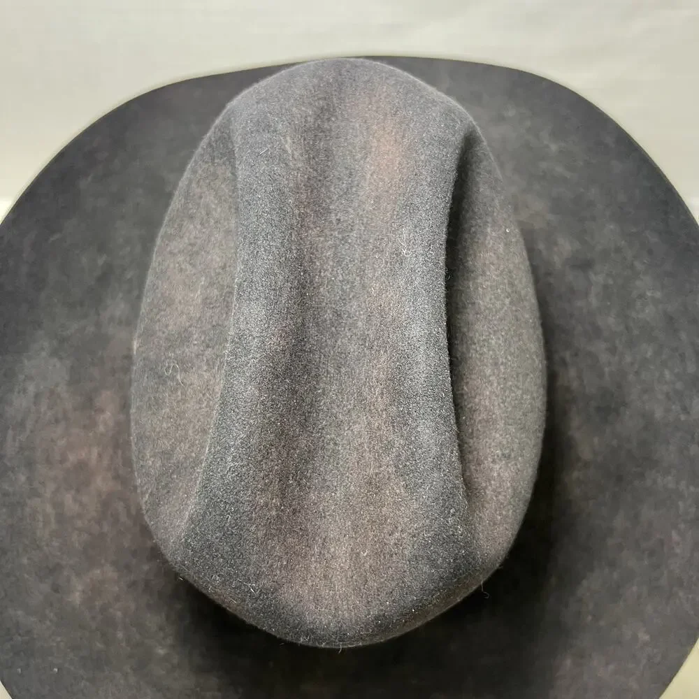 Peters Brothers Cowboy Hat Size 6 3/4 Black Felt Fur Western Cowgirl Work 8737